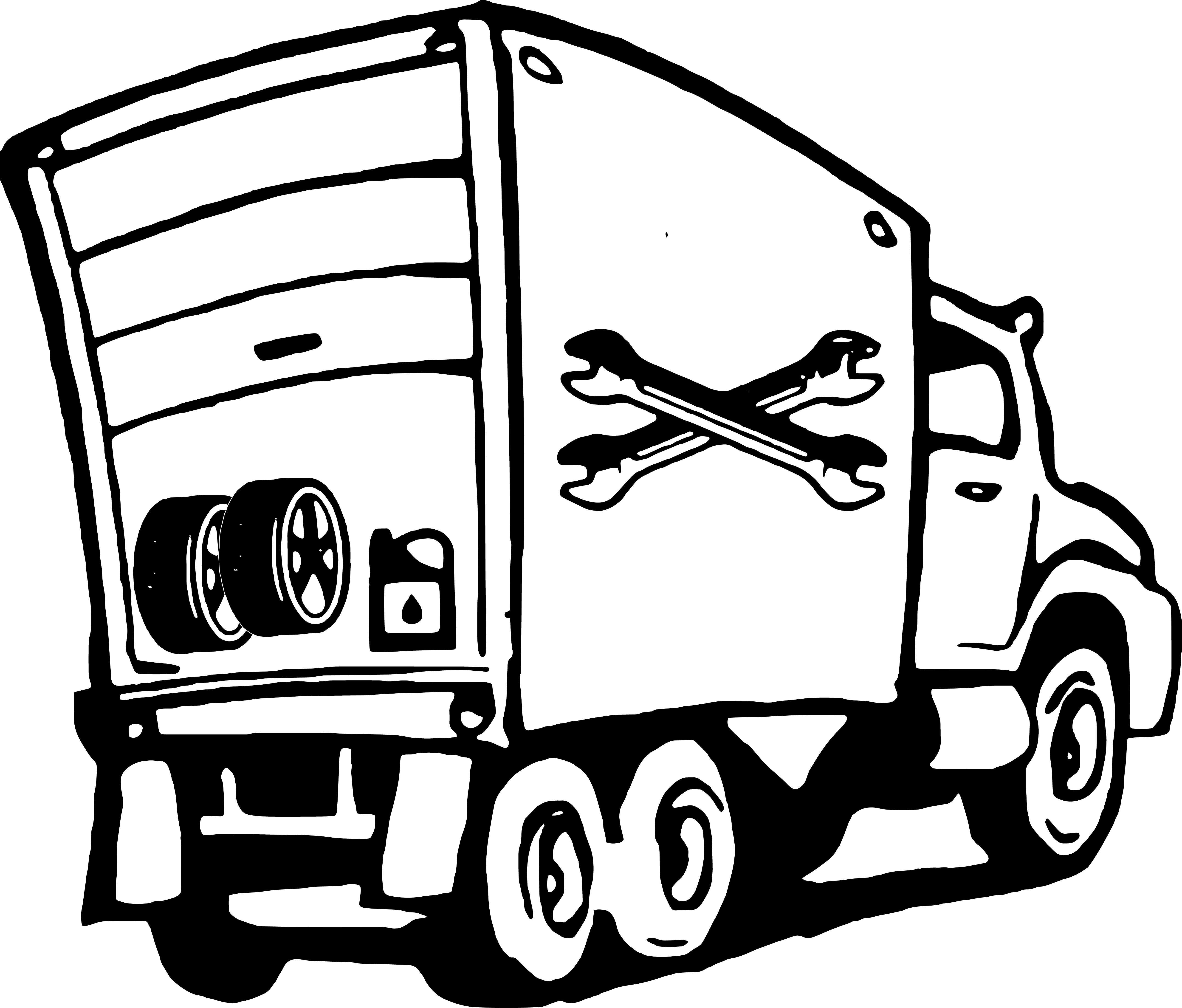 Dessin d'un camion comme celui de services auto-mobile Barbe noire